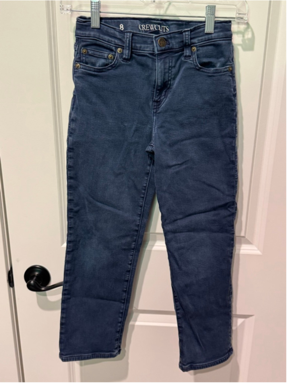 Boys Crewcuts Blue Relaxed Fit Stretch adjustable waist Jeans Size 8